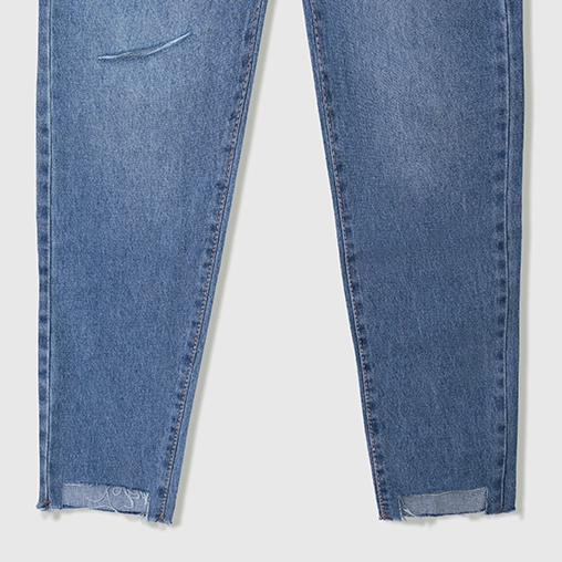Quần jean baggy LOREN rách tua B51036