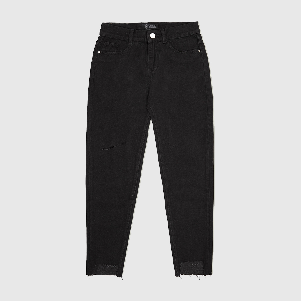Quần jean baggy LOREN rách tua B51036