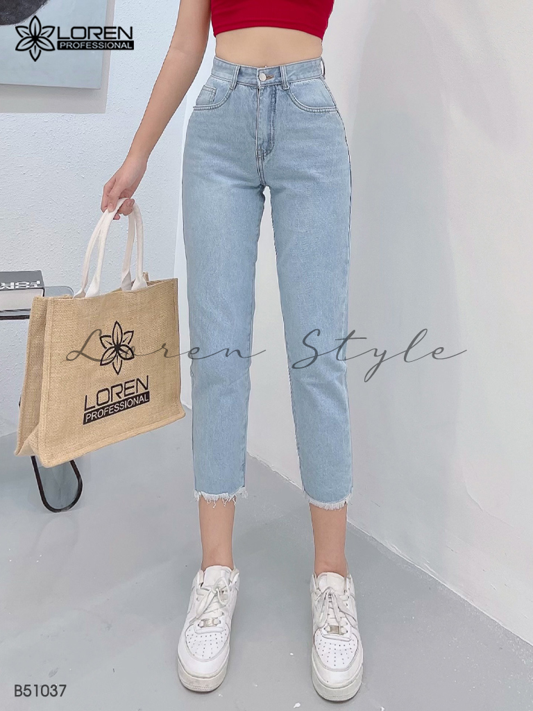 Quần jean baggy LOREN tua B51037