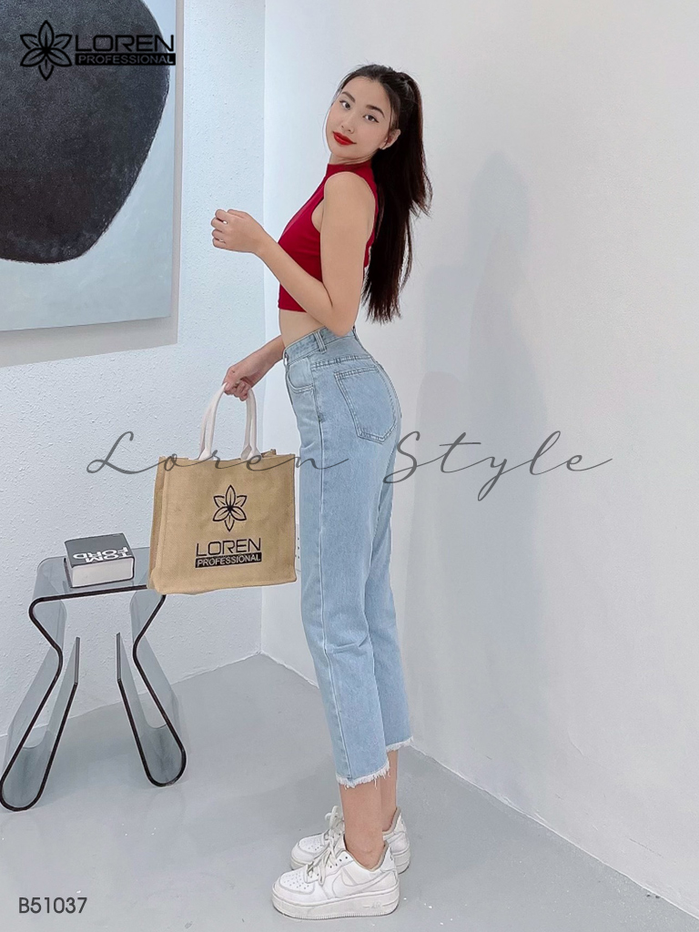 Quần jean baggy LOREN tua B51037