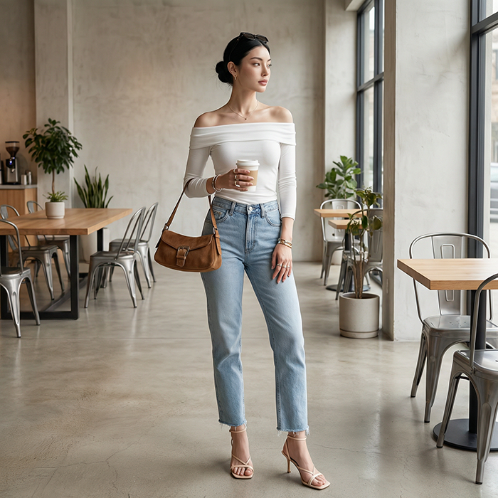 Quần jean baggy LOREN tua B51037