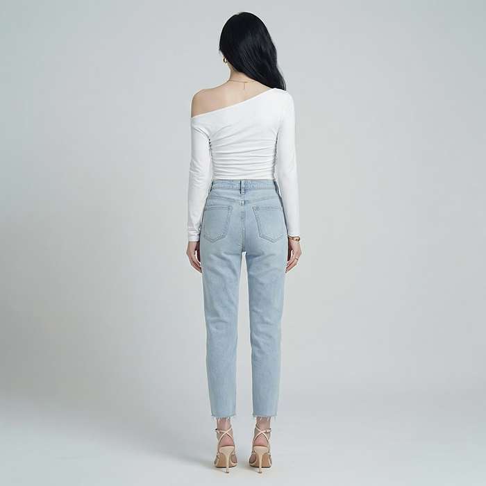 Quần jean baggy LOREN tua B51037
