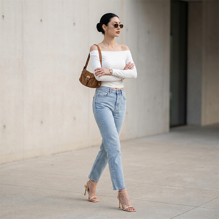 Quần jean baggy LOREN tua B51037