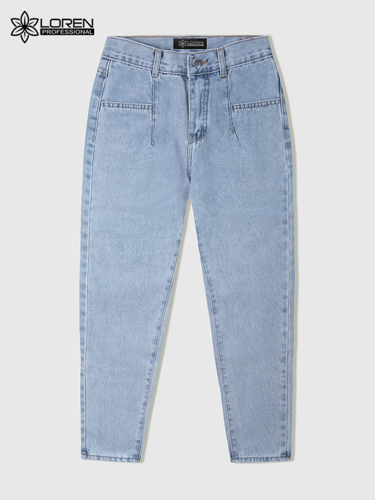 Quần jean baggy LOREN trơn kiểu túi B51038