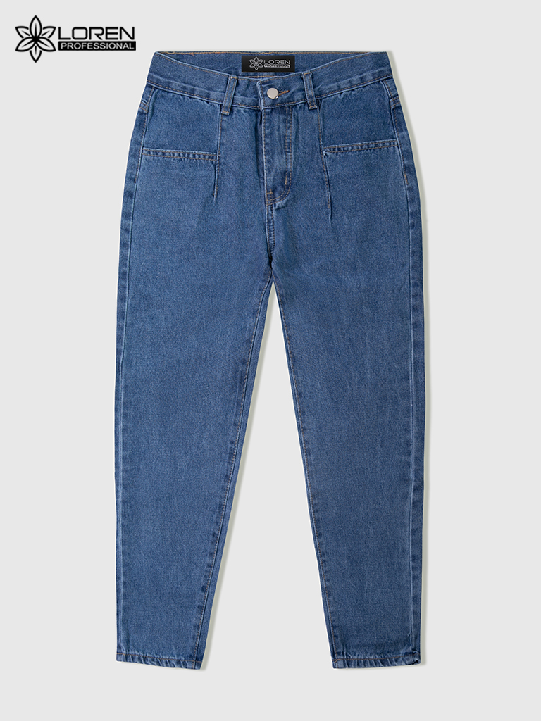 Quần jean baggy LOREN trơn kiểu túi B51038
