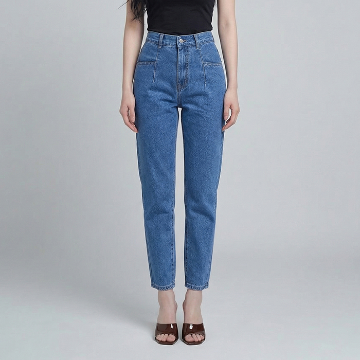 Quần jean baggy LOREN trơn kiểu túi B51038