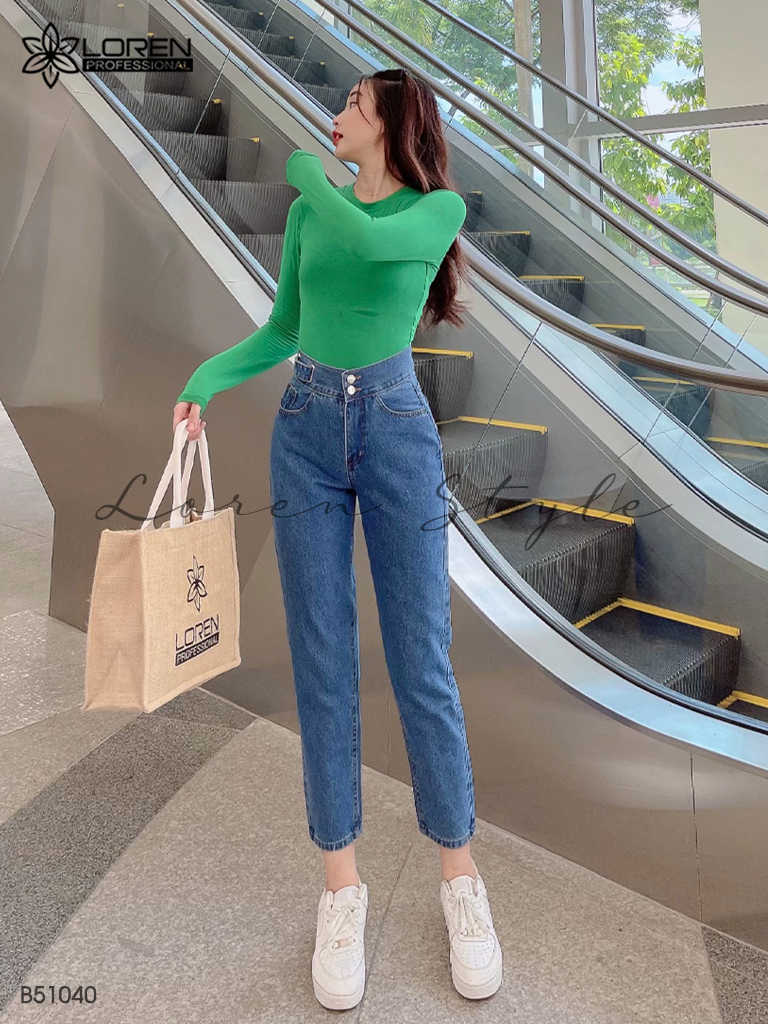 Quần jean baggy LOREN lưng kiểu B51040
