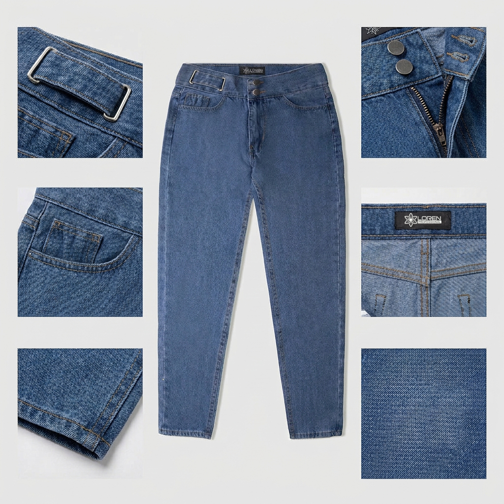 Quần jean baggy LOREN lưng kiểu B51040