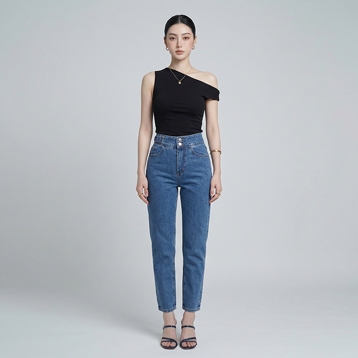 Quần jean baggy LOREN lưng kiểu B51040