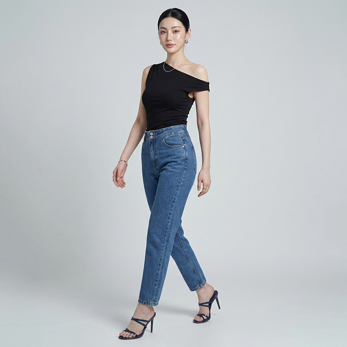 Quần jean baggy LOREN lưng kiểu B51040