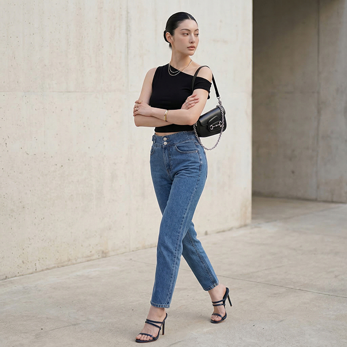 Quần jean baggy LOREN lưng kiểu B51040