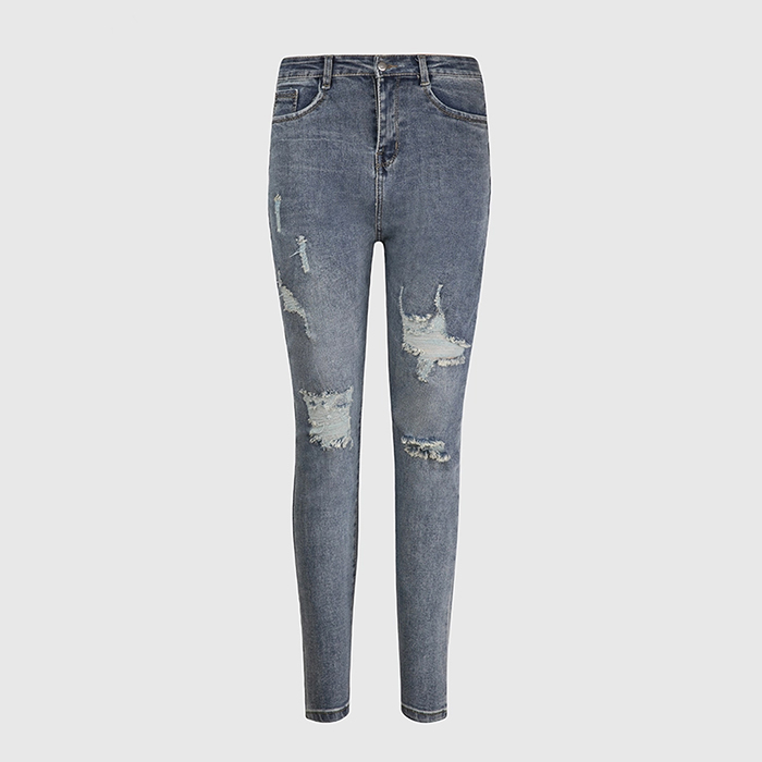 Quần jean nữ skinny LOREN wash rách B51044