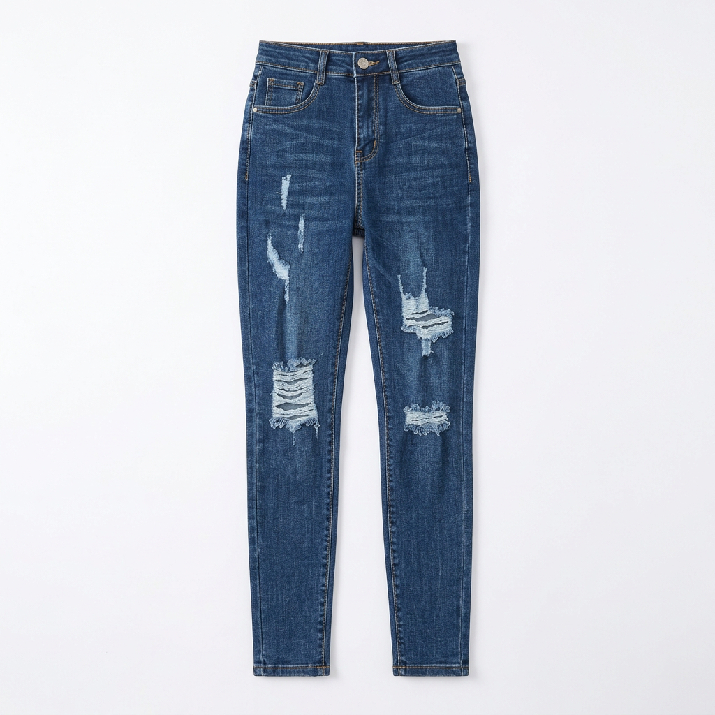 Quần jean nữ skinny LOREN wash rách B51044