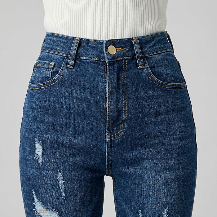 Quần jean nữ skinny LOREN wash rách B51044