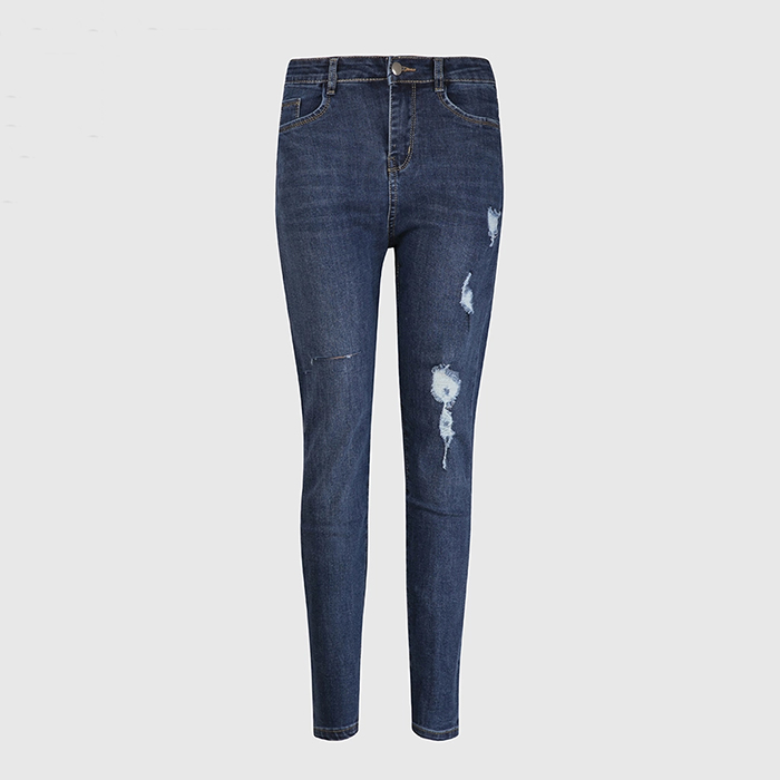 Quần jean nữ skinny LOREN wash rách gối B51045
