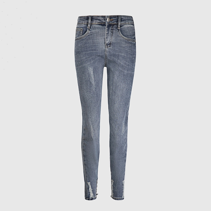 Quần jean nữ skinny LOREN lửng wash lai B51050