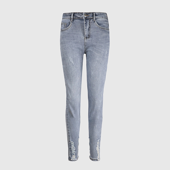 Quần jean nữ skinny LOREN lửng wash lai B51050