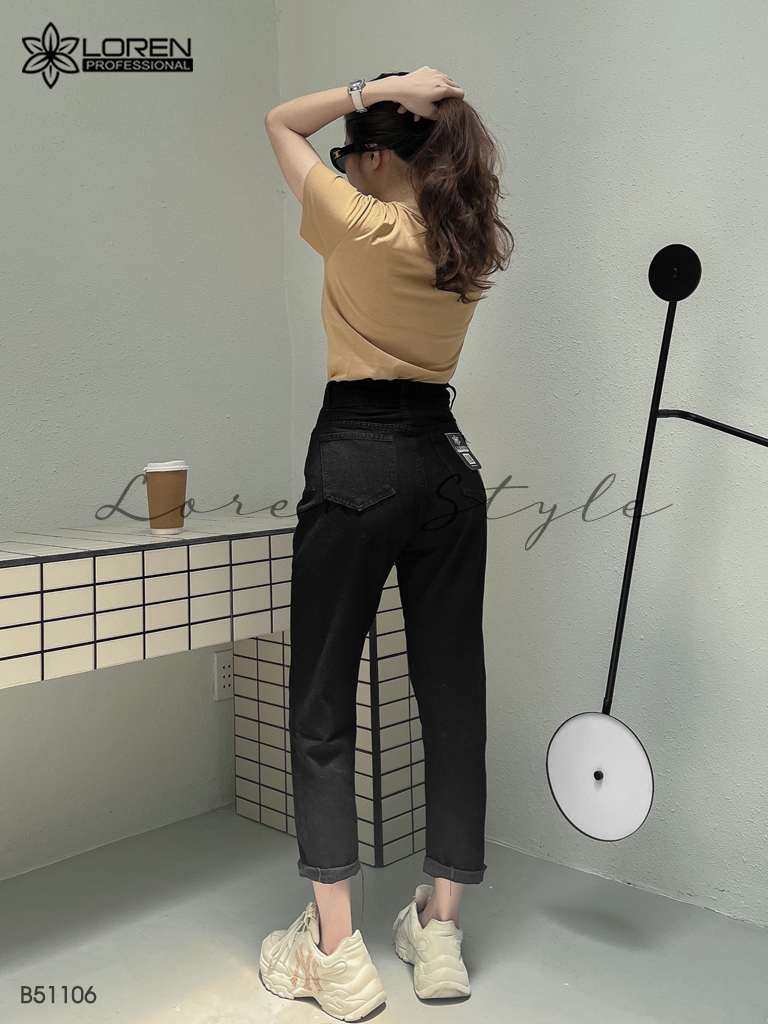 Quần jean baggy nữ LOREN 2 nút  B51106