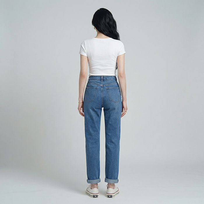 Quần jean baggy nữ LOREN 2 nút  B51106