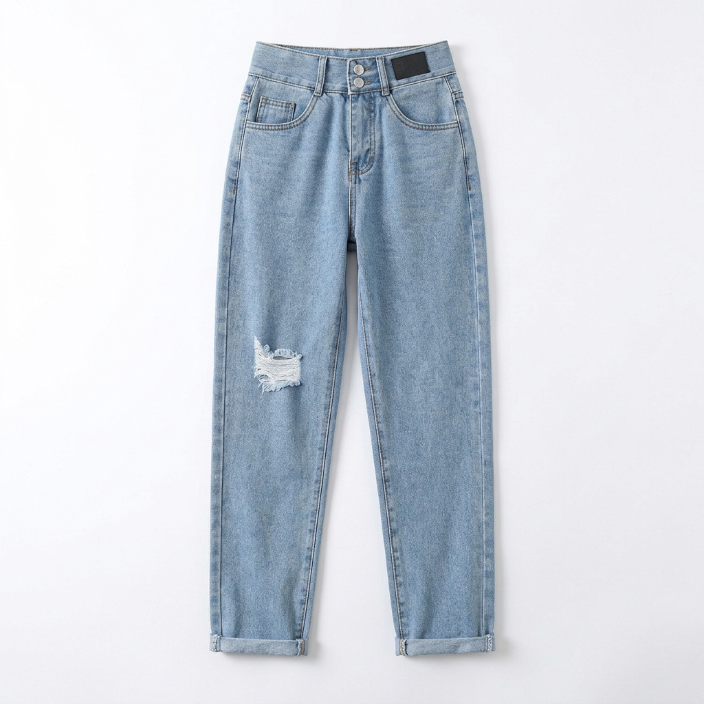 Quần jean baggy nữ LOREN 2 nút  B51106