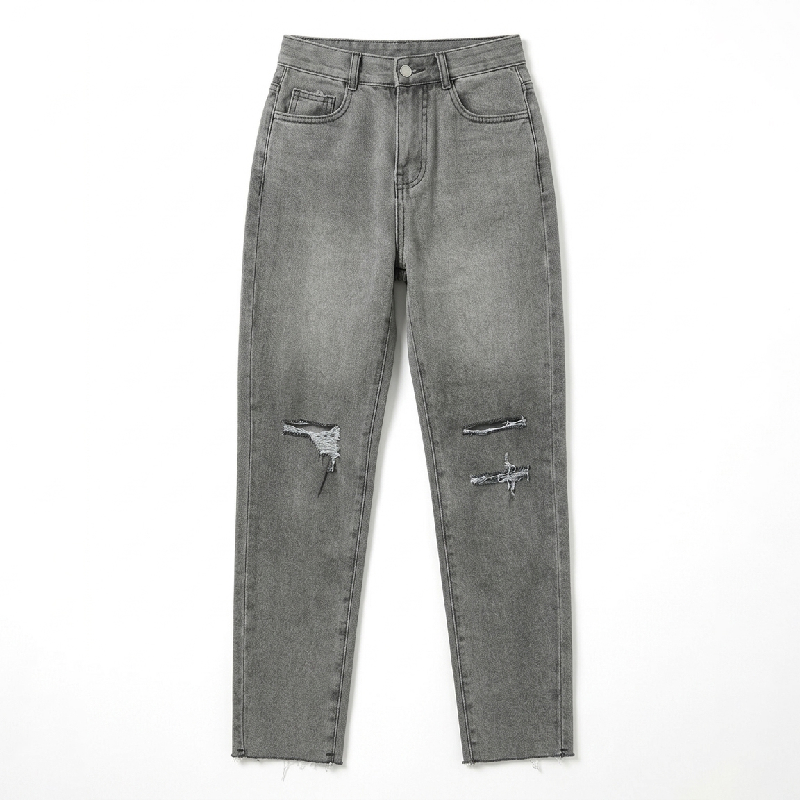 Quần jean baggy nữ LOREN wash rách B51107