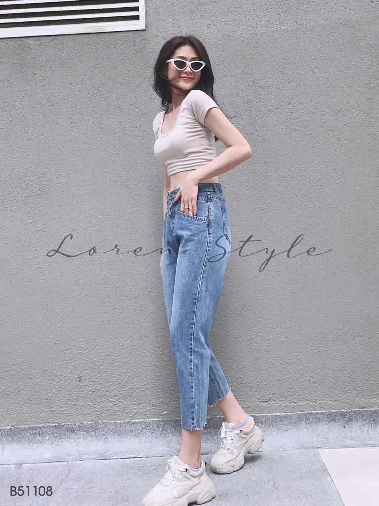 Quần jean baggy nữ LOREN kiểu túi B51108
