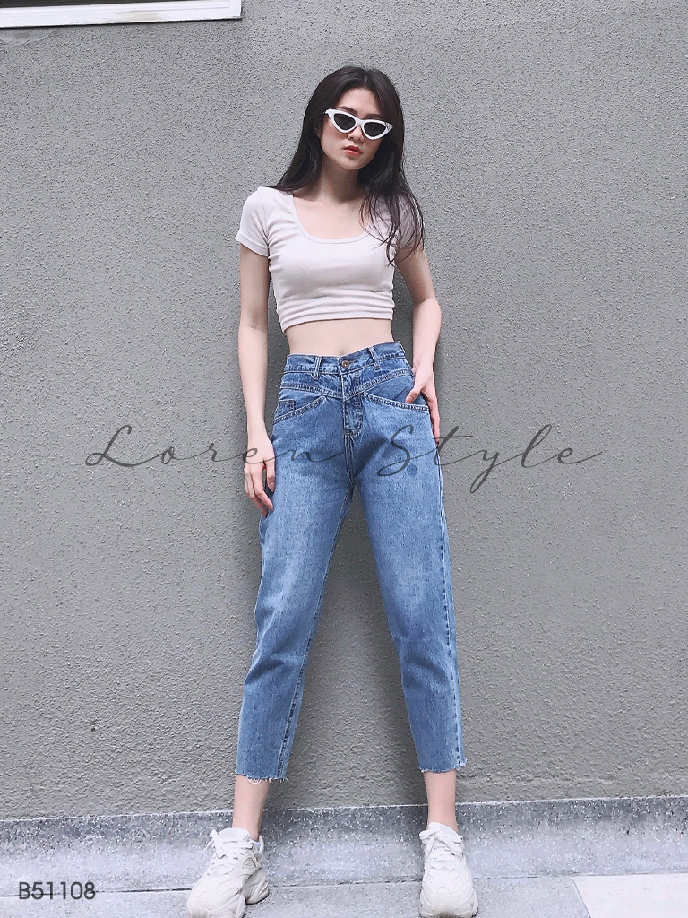 Quần jean baggy nữ LOREN kiểu túi B51108