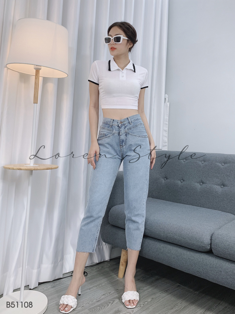 Quần jean baggy nữ LOREN kiểu túi B51108