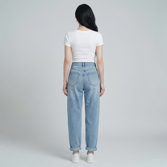 Quần jean baggy nữ LOREN nút kiểu B51114