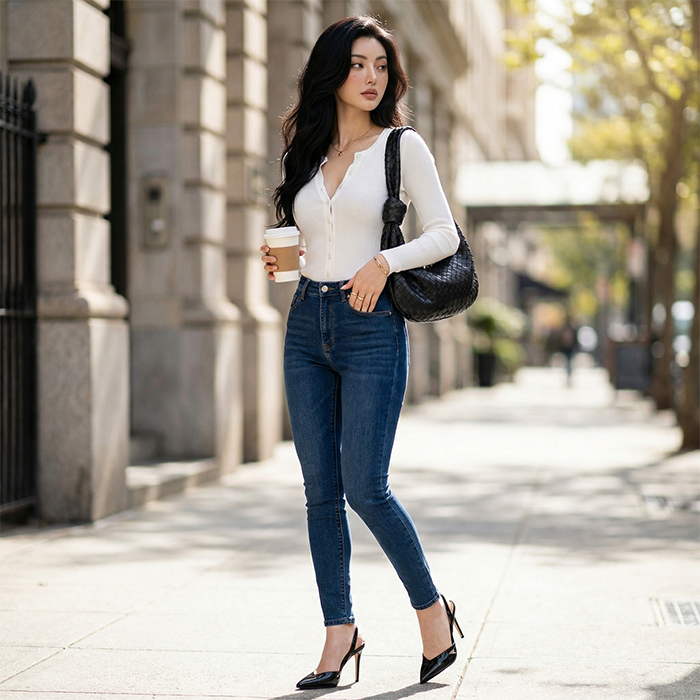 Quần jean skinny nữ LOREN co giãn B51115