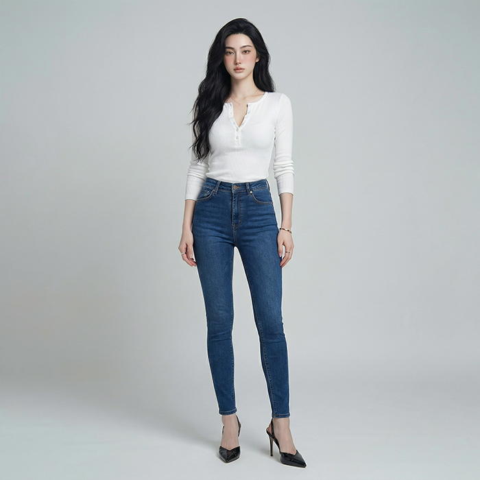 Quần jean skinny nữ LOREN co giãn B51115