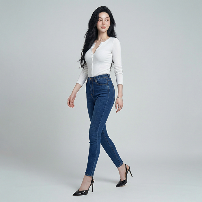 Quần jean skinny nữ LOREN co giãn B51115