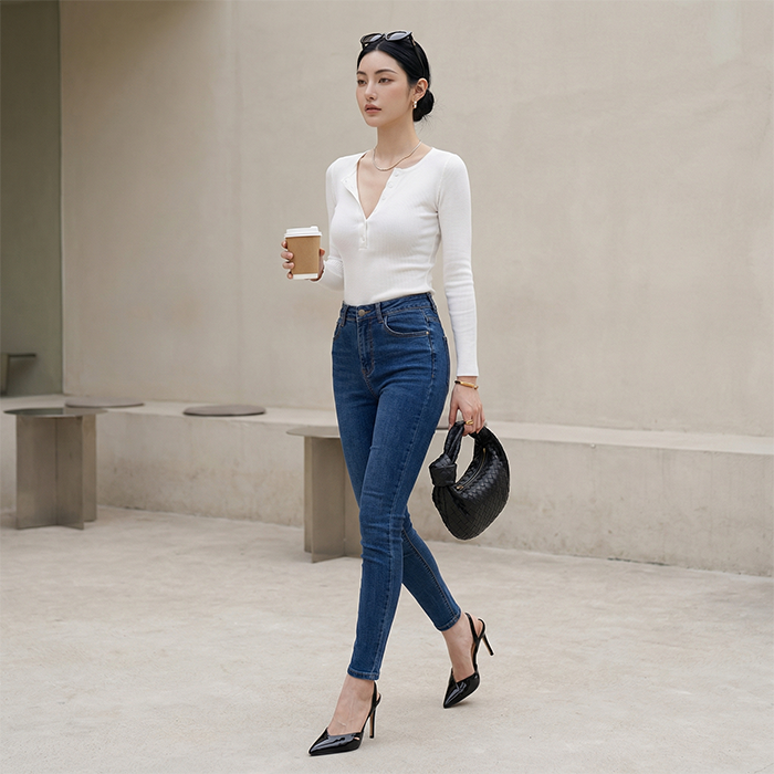 Quần jean skinny nữ LOREN co giãn B51115