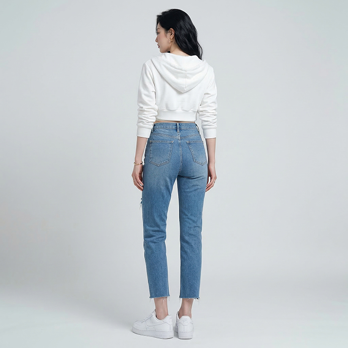 Quần jean baggy LOREN xẻ lai B5129
