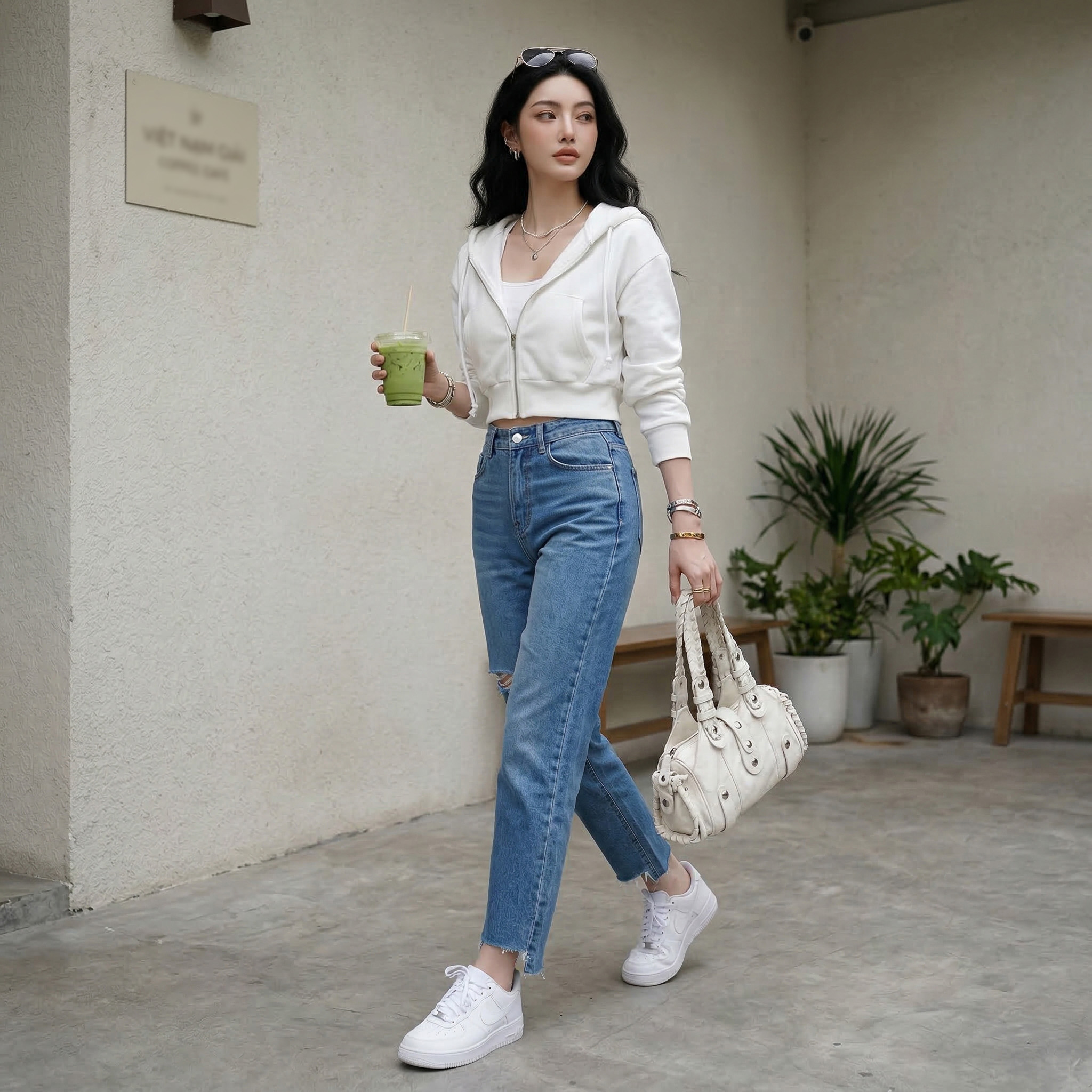 Quần jean baggy LOREN xẻ lai B5129