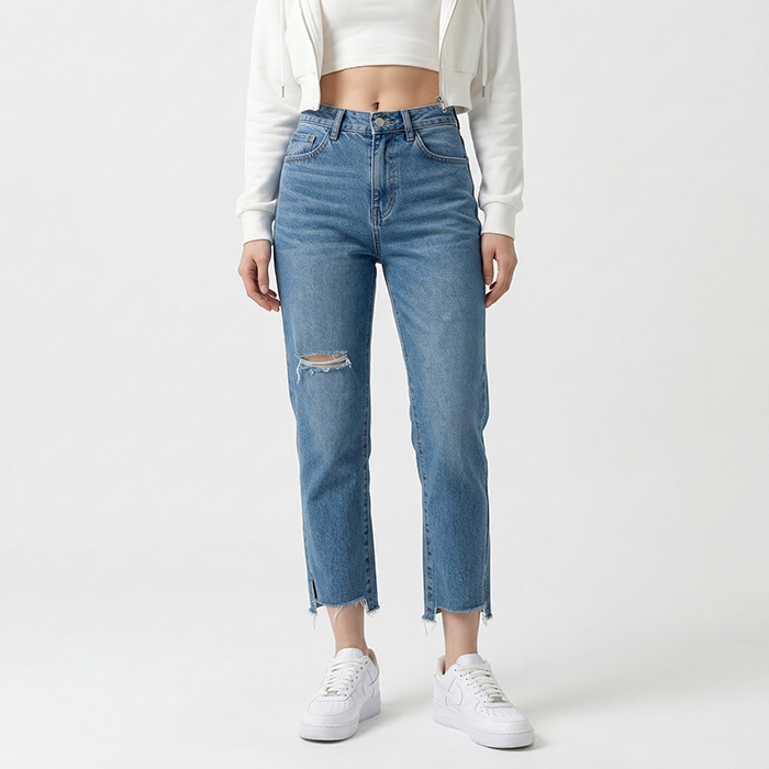 Quần jean baggy LOREN xẻ lai B5129