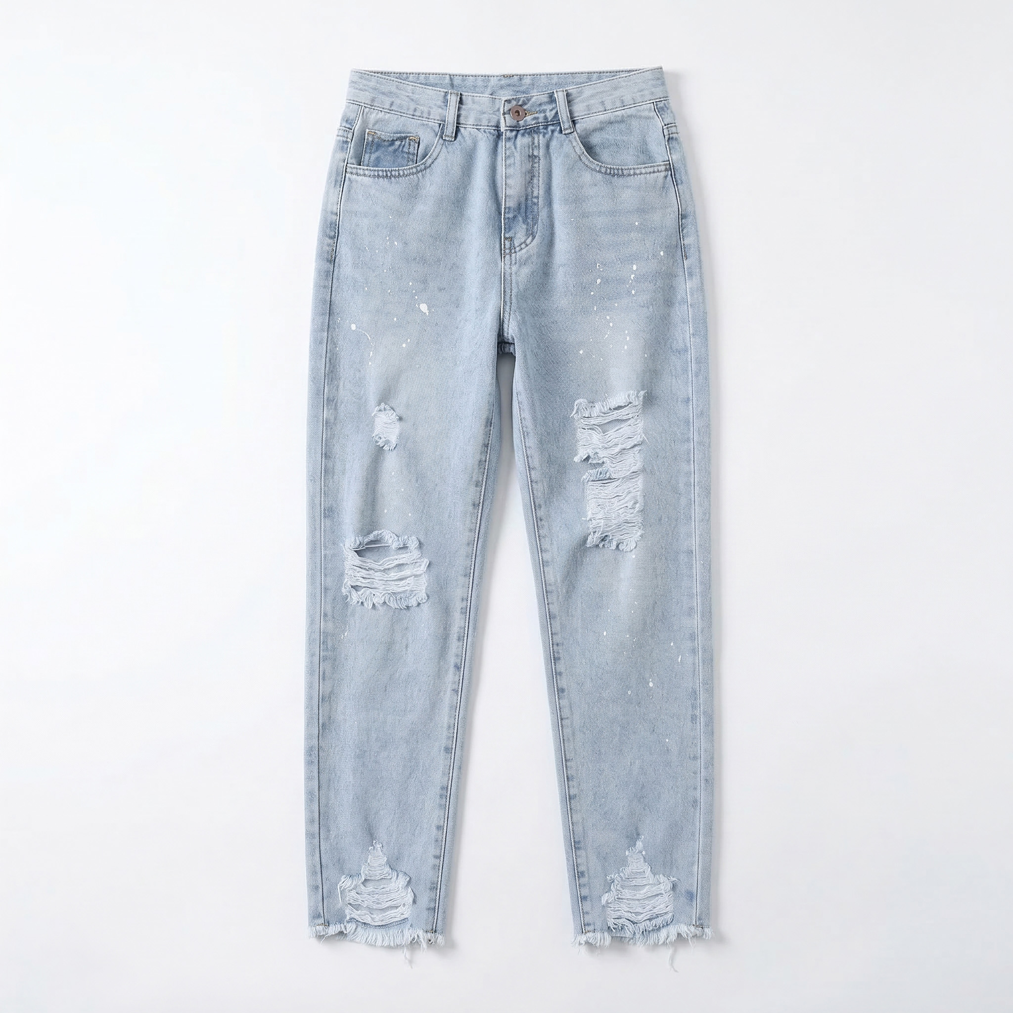 Quần jean baggy LOREN rách tua B5144