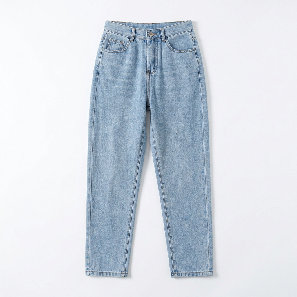 Quần jean baggy LOREN trơn xanh B5432