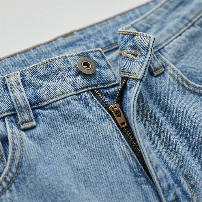 Quần jean baggy LOREN trơn xanh B5432