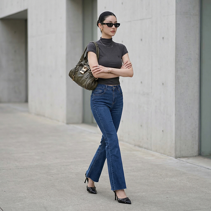 Quần jean nữ LOREN ống bas B5989