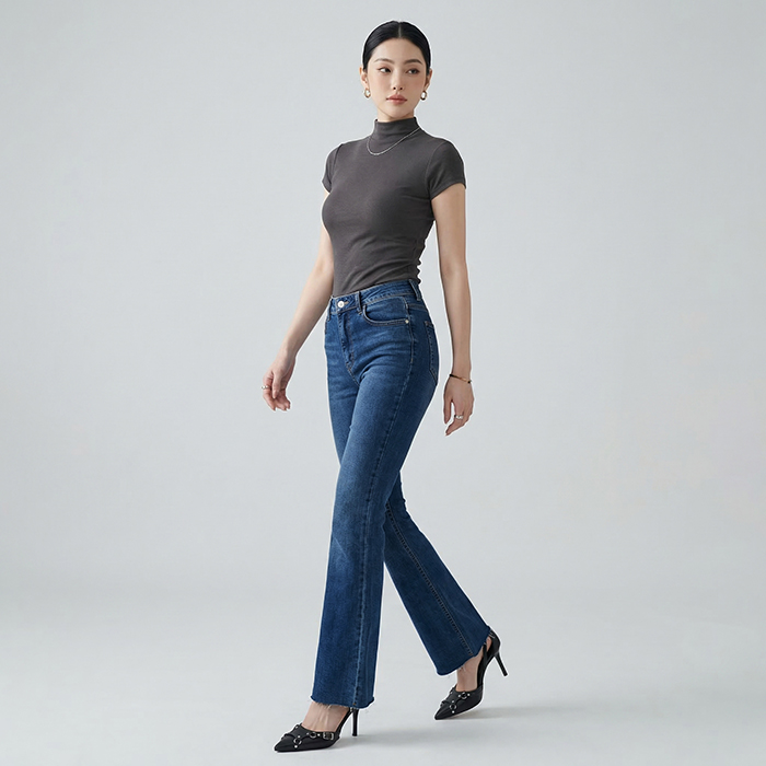 Quần jean nữ LOREN ống bas B5989