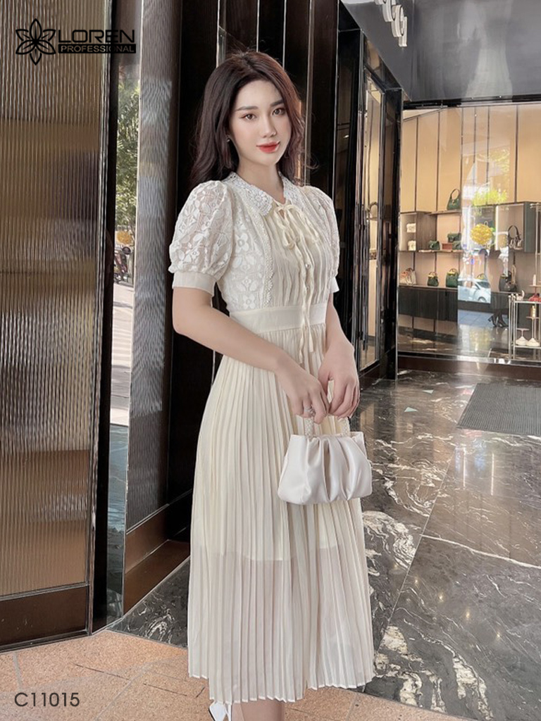 Đầm nữ LOREN phối ren C11015