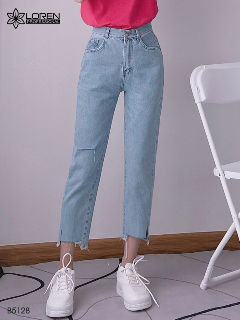 Quần jean baggy LOREN xẻ lai B5128
