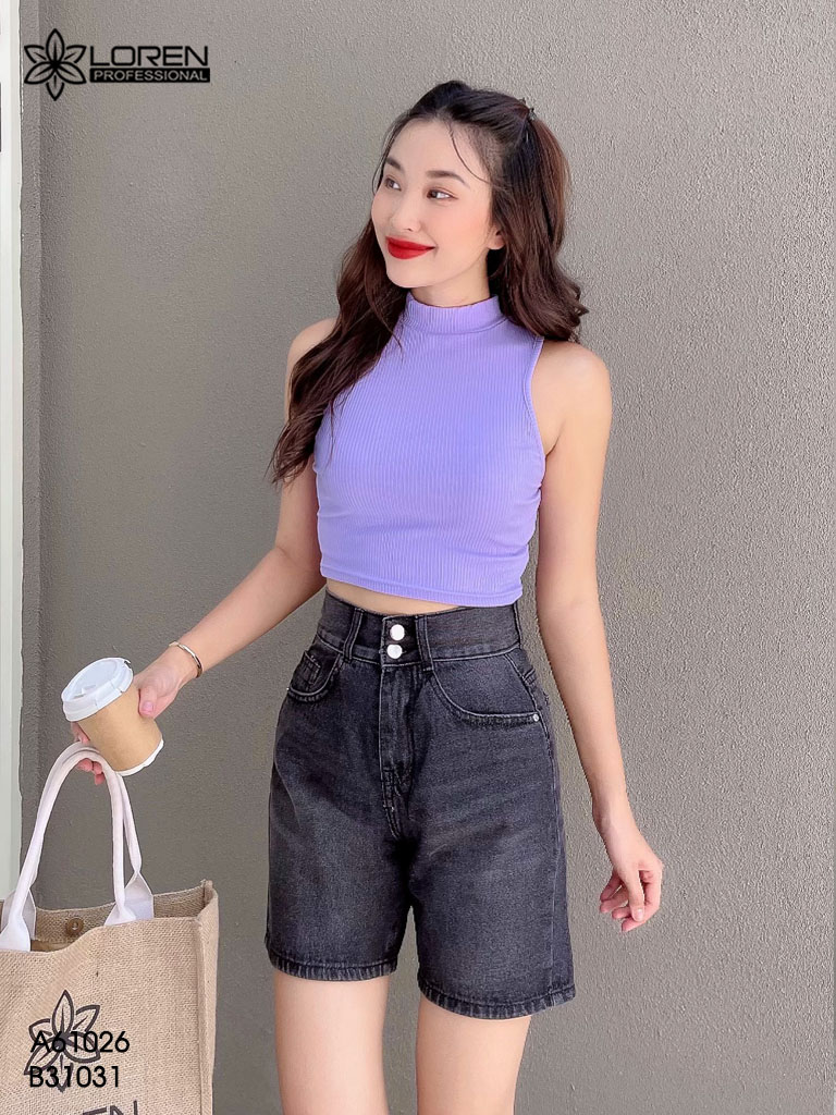 Quần jean ngố nữ LOREN 2 nút B31031
