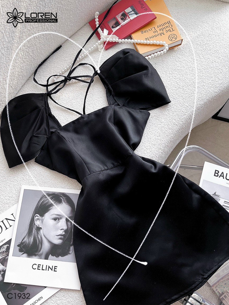 Đầm LOREN tay phồng cột dây C1932