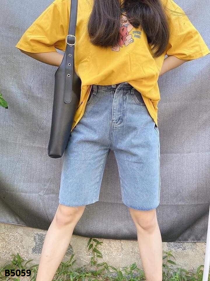 Quần jean ngố tua xanh B5059