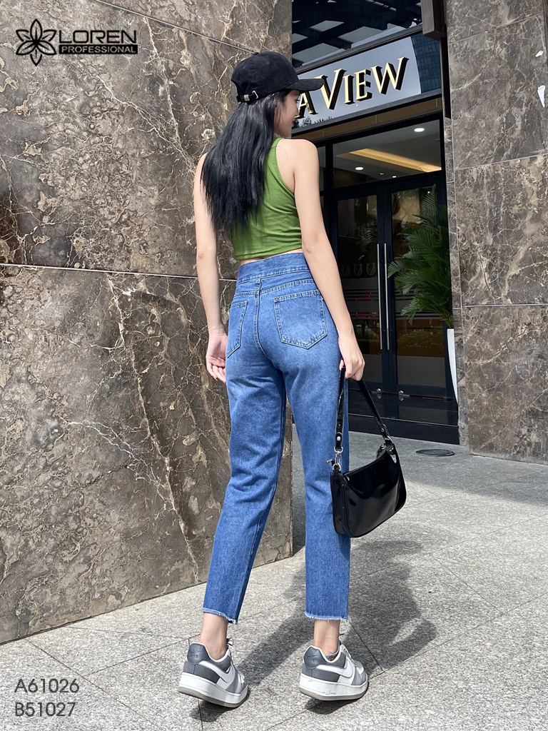 Quần jean baggy nữ LOREN lưng kiểu B51027