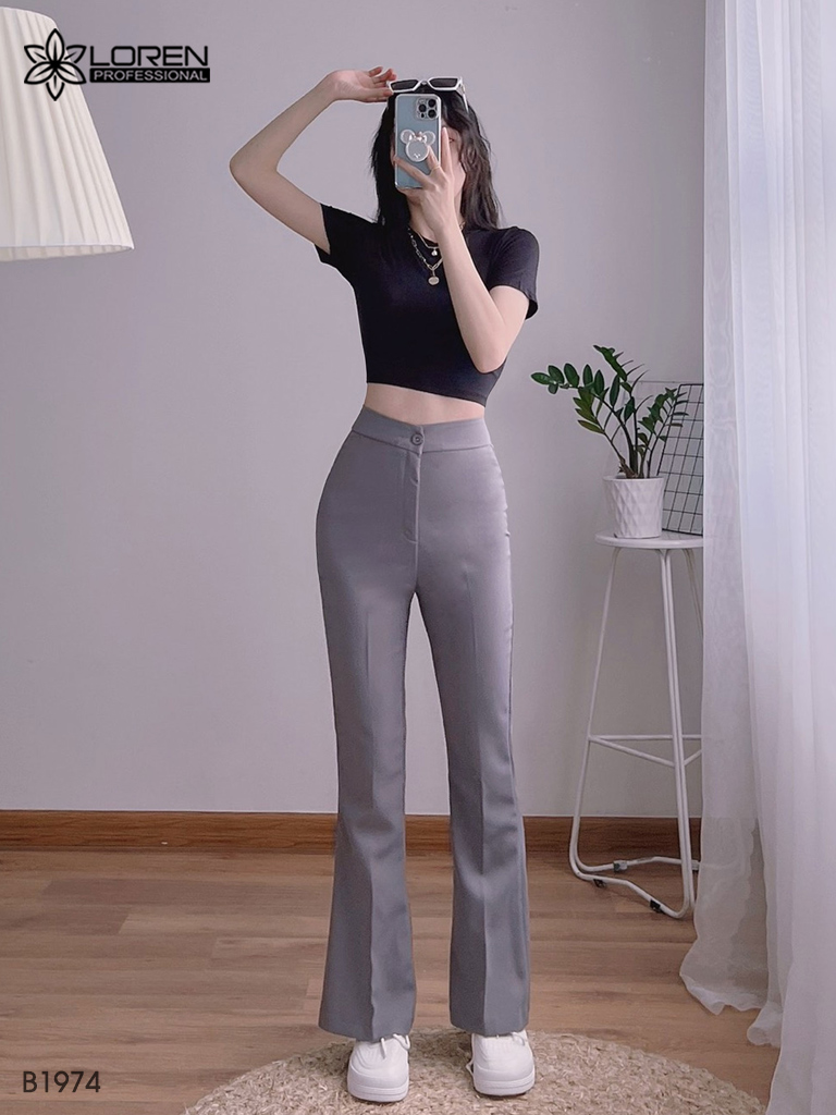 Quần tây nữ LOREN ống bas hack dáng B1974