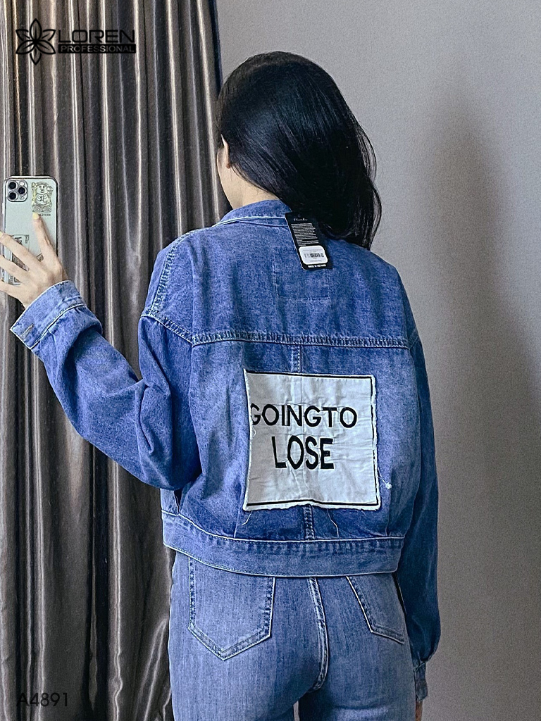 Áo khoác jean túi going to lose xanh A4891