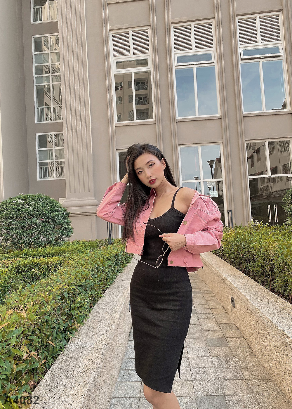 Áo khoác kaki LOREN hồng A4082